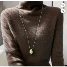 여성 포근 소프트 심플 무지 목폴라 털 긴팔 니트티