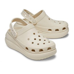 [CROCS] 크록스 클래식 크러쉬 클로그 플랫폼 슬리퍼 샌들 본화이트 207521-2Y2